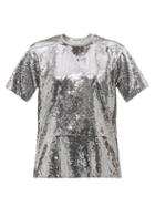 Matchesfashion.com Junya Watanabe - Sequinned T-shirt - Womens - Silver
