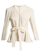 Matchesfashion.com Stella Mccartney - V Neck Bow Front Top - Womens - Ivory