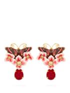 Matchesfashion.com Dolce & Gabbana - Butterfly And Crystal Drop Earrings - Womens - Multi