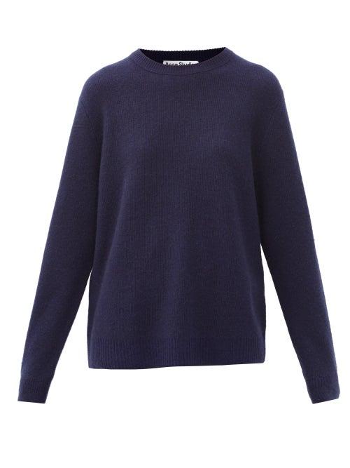 Matchesfashion.com Acne Studios - Kassia Crew-neck Cashmere Sweater - Womens - Navy