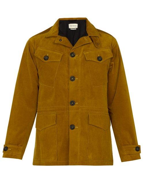 Matchesfashion.com Oliver Spencer - Photographer's Cotton Blend Corduroy Jacket - Mens - Brown