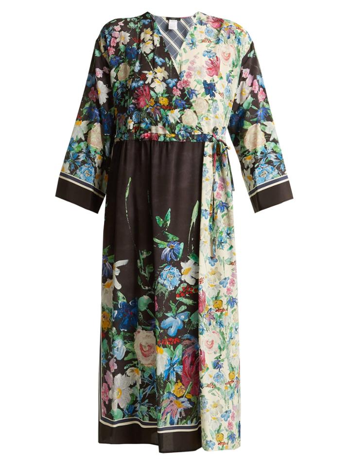 Weekend Max Mara Smalto Floral-print Silk Dress