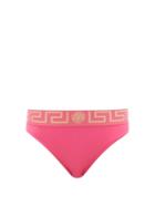 Versace - Greca-jacquard Bikini Briefs - Womens - Pink