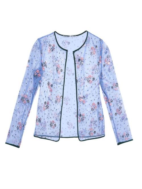 Mary Katrantzou Floral-embellished Tulle Cardigan