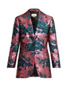 Matchesfashion.com Gucci - Floral Brocade Single Breasted Jacket - Womens - Pink Multi