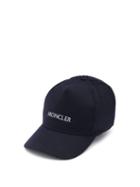 Matchesfashion.com Moncler - Logo-embroidered Wool Cap - Mens - Navy