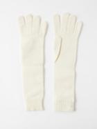 Moncler - Longline Wool-blend Gloves - Womens - Ecru