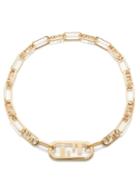 Fendi - Ff-link Choker Necklace - Womens - Gold