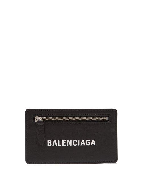 Matchesfashion.com Balenciaga - Everyday Leather Cardholder - Womens - Black White