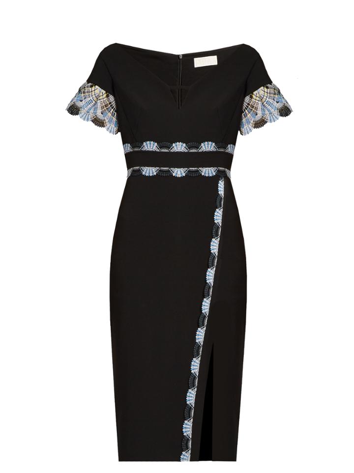 Peter Pilotto Lace-trim Cady Dress