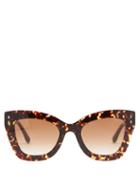 Isabel Marant Eyewear - Cat-eye Tortoiseshell-acetate Sunglasses - Womens - Brown