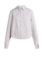 Raf Simons Oversized Long-sleeve Striped Cotton-poplin Shirt