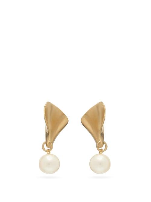 Matchesfashion.com Completedworks - 18kt Gold Pearl Drop Earrings - Womens - Gold