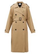 Matchesfashion.com Saint Laurent - Exaggerated-collar Cotton Trench Coat - Womens - Beige
