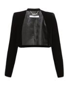 Matchesfashion.com Givenchy - Collarless Velvet Bolero Jacket - Womens - Black