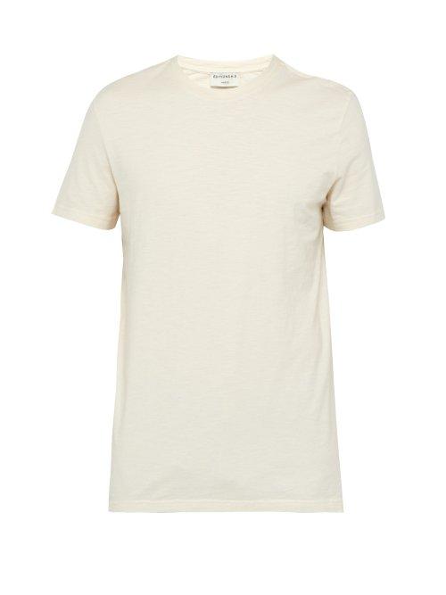 Matchesfashion.com Ditions M.r - Lapo Slub Cotton T Shirt - Mens - Beige
