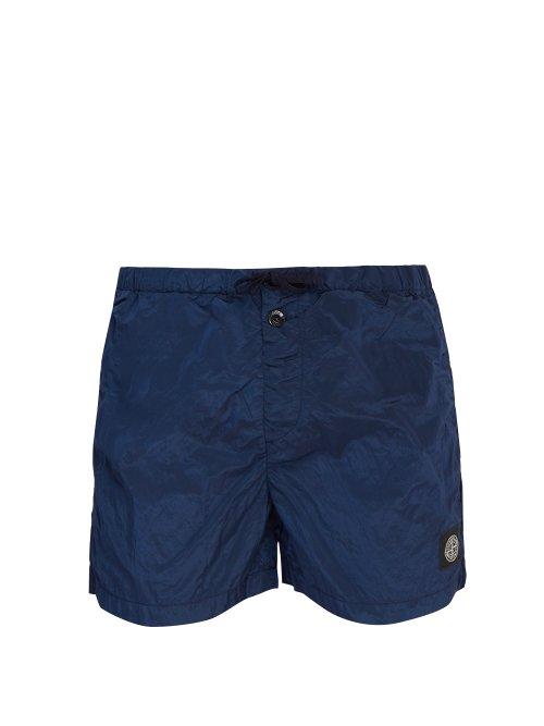Matchesfashion.com Stone Island - Technical Swim Shorts - Mens - Navy