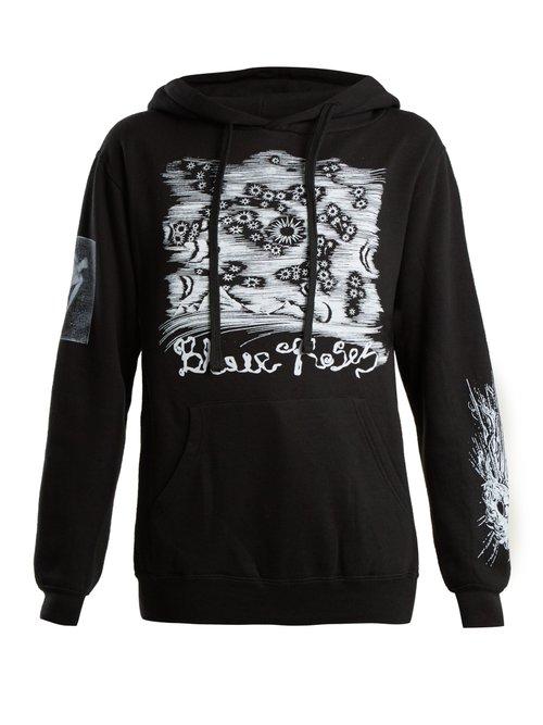 Matchesfashion.com Blue Roses - Suddenly Printed Sweatshirt - Womens - Black