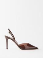 Gianvito Rossi - Ribbon D'orsay 85 Pvc Pumps - Womens - Brown