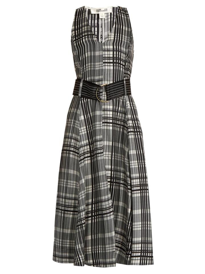 Diane Von Furstenberg Sleeveless Silk-twill Midi Dress