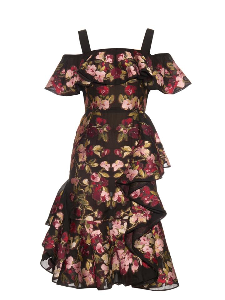 Alexander Mcqueen Ruffled Fil-coup Jacquard Chiffon Gown
