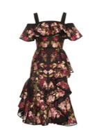 Alexander Mcqueen Ruffled Fil-coup Jacquard Chiffon Gown
