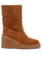 Jimmy Choo - Yola 80 Shearling-lined Suede Boots - Womens - Tan