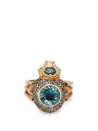 Matchesfashion.com Daniela Villegas - Odysseus 18kt Gold, Tourmaline & Sapphire Ring - Womens - Blue