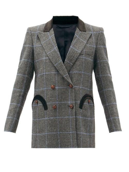 Matchesfashion.com Blaz Milano - Spina Everyday Prince Of Wales-check Blazer - Womens - Black Multi