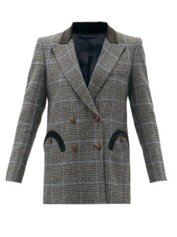 Matchesfashion.com Blaz Milano - Spina Everyday Prince Of Wales-check Blazer - Womens - Black Multi