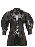 Matchesfashion.com Elzinga - Balloon Sleeve Pvc Mini Dress - Womens - Black