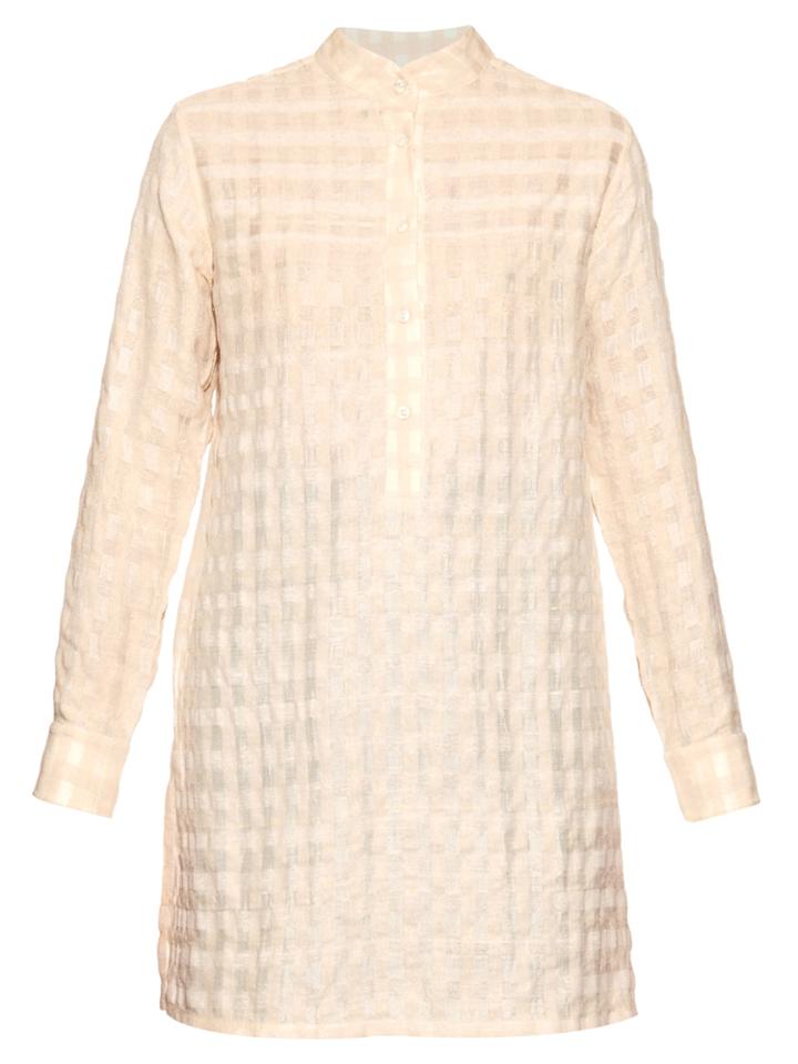 Wales Bonner Amri Checked-jacquard Silk Shirt