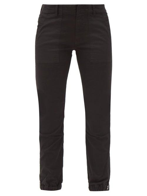 Matchesfashion.com Nili Lotan - Cropped-leg Cotton-blend Twill Trousers - Womens - Black