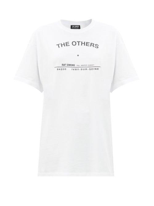 Matchesfashion.com Raf Simons - The Others-print Cotton-jersey T-shirt - Womens - White