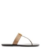 Matchesfashion.com Gucci - Gg Marmont Leather Sandals - Womens - Beige