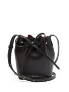 Matchesfashion.com Mansur Gavriel - Red Lined Mini Mini Leather Bucket Bag - Womens - Black Multi