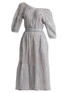Matchesfashion.com Apiece Apart - Camellia One Shoulder Striped Cotton Dress - Womens - Blue Stripe