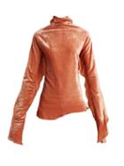 Matchesfashion.com Paula Knorr - Relief Waterfall Ruffled Silk Blend Velvet Top - Womens - Beige