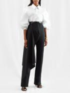 Alexander Mcqueen - Draped-panel Twill Trousers - Womens - Black