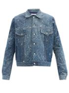 Matchesfashion.com Bianca Saunders - Bleached Denim Jacket - Mens - Blue