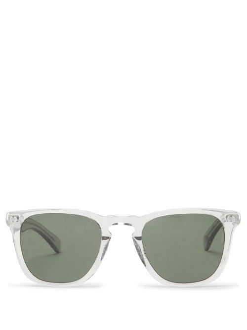 Matchesfashion.com Garrett Leight - Brooks Square Acetate Sunglasses - Mens - Crystal