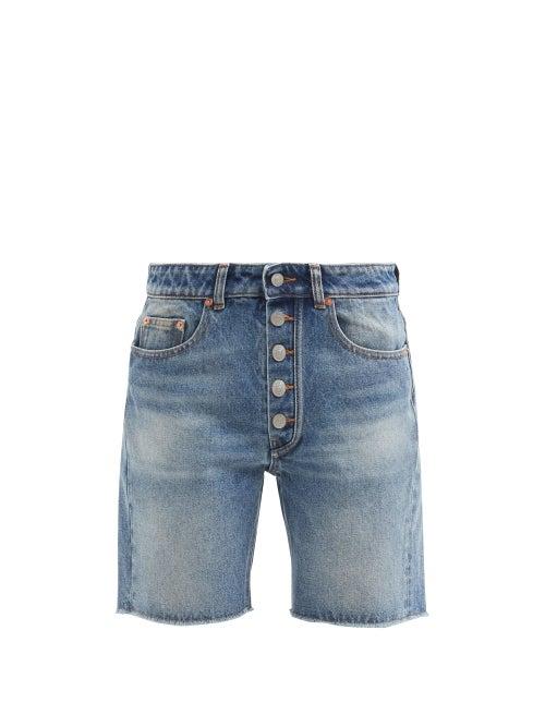 Matchesfashion.com Mm6 Maison Margiela - High-rise Straight-leg Denim Shorts - Womens - Denim