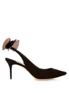 Sophia Webster Edie Embellished-bow Slingback Suede Pumps