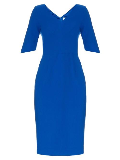 Goat Carmen V-neck Wool-crepe Dress