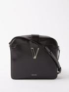 Versace - V Greca Leather Cross-body Bag - Mens - Black