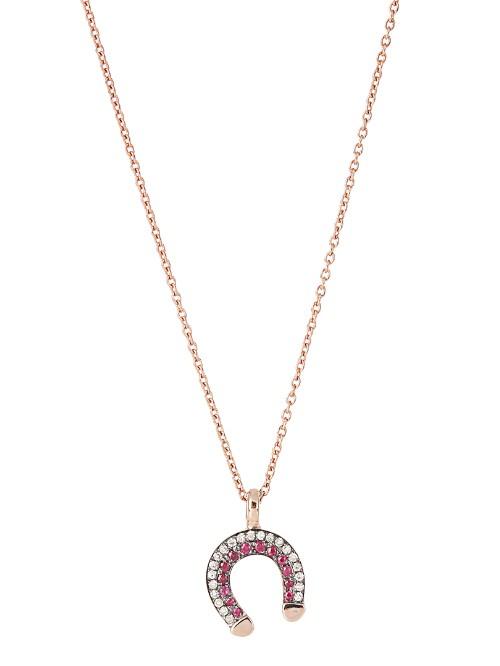 Selim Mouzannar Diamond, Ruby & Pink-gold Fortune Necklace