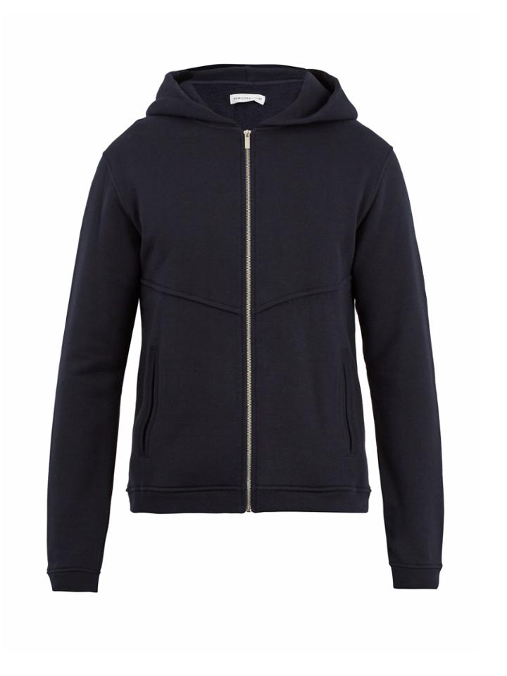 Hamilton And Hare Zip-through Hooded Cotton-jersey Sweatshirt