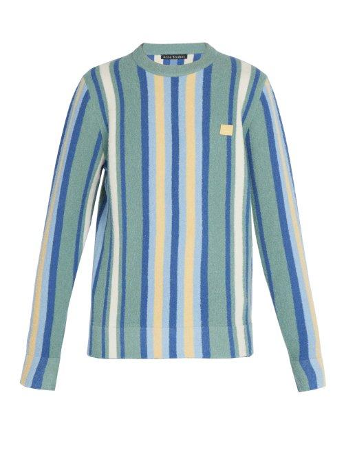 Matchesfashion.com Acne Studios - Nalon Striped Towelling Sweatshirt - Mens - Multi
