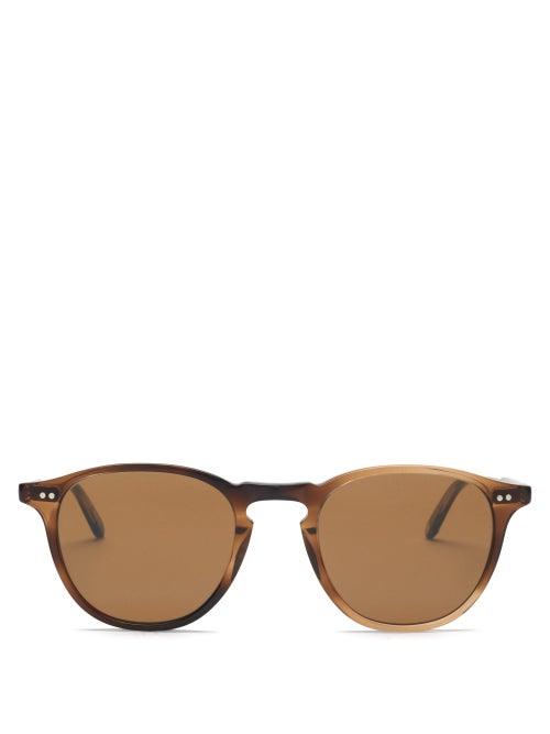 Mens Eyewear Garrett Leight - Hampton 46 Round Acetate Sunglasses - Mens - Tortoiseshell