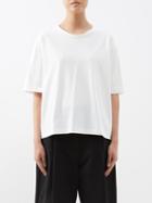 Studio Nicholson - Lee Cotton-jersey Cropped Oversized T-shirt - Womens - White